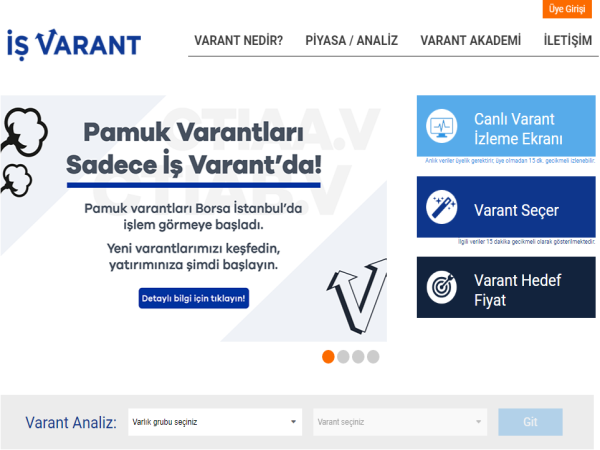 İş Varant Website